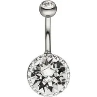JOBO Bauchnabelpiercing, Edelstahl mit Kristallsteinen
