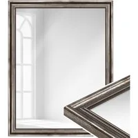 WANDStyle Wandspiegel H400, Vintage Spiegel Silber 40x50 cm, großer Wandspiegel Silber 40x50 Holz