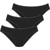 LASCANA Jazz-Pants Slips (3er-Pack) mit Spitze am Beinabschluss, aus elastischem Jersey