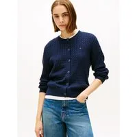 Tommy Hilfiger Strickjacke mit Zopfstrickmuster