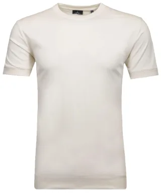 RAGMAN - Pima T-Shirt Rundhals mit Bündchen ecru - Gr. - L
