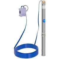 Hillvert Tiefbrunnenpumpe 3.800 l/h Brunnenpumpe 550 W Wasserpumpe Förderhöhe 60 m Kabel 20 m