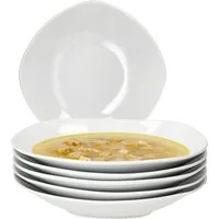 MamboCat Suppenteller 6er Set Lotta Suppenteller weiß 400ml Porzellan