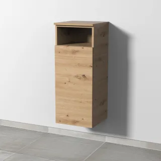 Sanipa 3way Mittelschrank mit 1 Tür und 1 offenem Fach, Eiche Natural-Touch, SM13285 SM13285