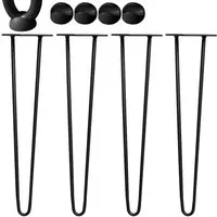Mucola Tischbein Tischbeine 4er-Set Hairpin Haarnadelbeine Tischgestell Tischkufen, Robust & Stabil