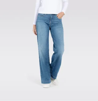 MAC - MAC JEANS - PALAZZO, Authentic comfort denim blau - Gr. - 34/32