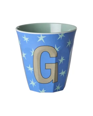 Rice Melamin Becher Buchstabe G/Stars/Blau 250ml