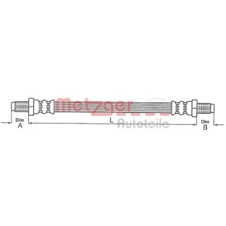 Metzger Bremsschlauch vorne rechts Ford Granada