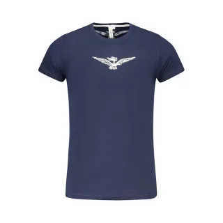 Accademia Militare Blauer Baumwoll-Herren-T-Shirt