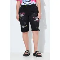 Angel of Style 5-Pocket-Jeans Jeans-Bermuda gerades Bein Print