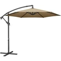 SONGMICS Sonnenschirm, Ø 300 cm,UV-Schutz UPF 50+,mit Kurbel,mit Ständer