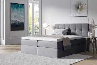 Boxspringbett Schlafzimmerbett BURGOS 180x200cm Grau
