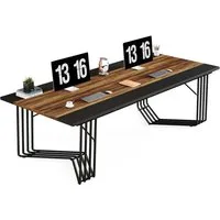 Tribesigns Schreibtisch 200cm Konferenztisch, 2 Personen Computertisch Home Office