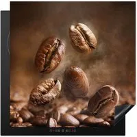 MuchoWow Herd-Abdeckplatte Kaffeebohnen - Kaffee - Braun, Vinyl, (1 tlg), Küche Herdabdeckung Ceranfeld Induktionsfeld Vinyl, 60x60 cm