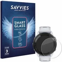 Savvies Displayschutzglas Schutzglas Panzer für Garmin Forerunner 265 (46 mm), 3 Stück, Schutzfolie Display Schutz Glas Folie klar