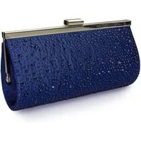 White Lady Clutch Valentina zirkonia - Satin-Strass Braut Clutch