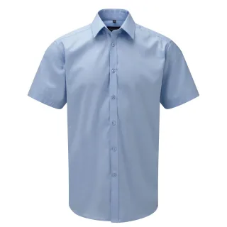 Russell Collection - Hemd für Herren kurzärmlig (Hellblau)