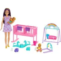 Barbie Anziehpuppe Skipper Babysittes Inc. Zwillings-Kinderzimmer-Spielset