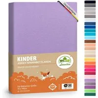 leevitex® Spannbettlaken Jersey aus 100% Baumwolle, für Kinder- & Standardmatratzen, Jersey, Gummizug: rundum, 100% Baumwolle, anschmiegsam & dehnbar, diverse Größen und Farben
