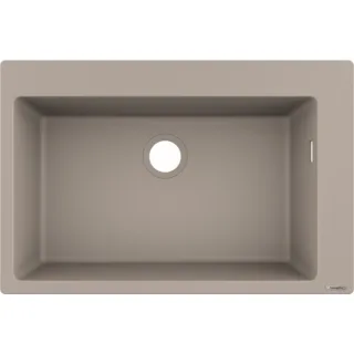 hansgrohe Einbauspüle 43313380 770 x 510 mm, 1 Hauptbecken, Hahnloch vordefiniert, betongrau