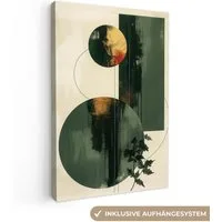 OneMillionCanvasses® Leinwandbild Kunst - Kreise - Modern - Abstrakt, Fotodruck (1 St), Leinwand Canvas Wandbild, Wanddekoration 20x30 cm
