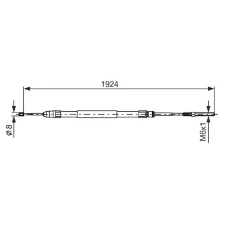 Bosch Handbremsseil hinten links BMW 5er E39