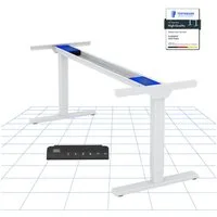 FLEXISPOT Schreibtisch höhenverstellbares Tischgestell inkl. praktischem Zubehör-Set (Dual-Motor & 2-Fach-Teleskop, ohne Tischplatte), Einfache Bedienung, Anti-Kollisionssystem, Max. Load: 100KG