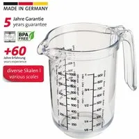 WESTMARK Messbecher 2 Stk. Gerda, mehrsprachige Messskalen & verschiedenen Maßeinheiten, SAN