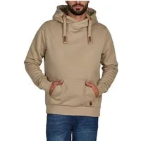 riverso Kapuzenpullover Herren Hoodie RIVNiklas Regular Fit Longsleeve Sweatshirt mit Cross-Over-Kragen und Kängurutasche