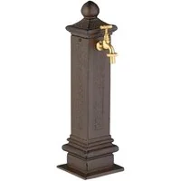 relaxdays Gartenbrunnen Standbrunnen antik 47 cm, 14 cm Breite, (1 tlg), braun