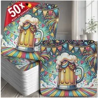 Funke & Brand Bierdeckel Party - 50x Untersetzer für Geburtstag Gartenfeier