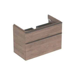 Geberit Smyle Square Unterschrank für Waschtisch, m. 2 Schubladen 88,4x61,7x47cm, Nussbaum, 500354JR 500354JR1