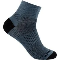 Wrightsock Sportsocken Quarter Coolmesh II (dünn, atmungsaktiv, bequem) grau - 1 Paar