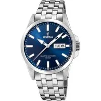 Festina Quarzuhr F20357/3, Armbanduhr, Herrenuhr, Damenuhr, Edelstahlarmband, bis 10 bar wasserd.