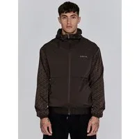 Siksilk Windbreaker SikSilk Herren Braunes AOP Windjacke