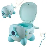 relaxdays Toilettentrainer Töpfchen Flugzeug für Kinder, Mint
