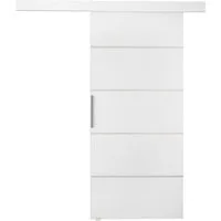 MIRJAN24 Schiebetür Rubi 70 III (Universell - Links / Rechts), Solide Aluminiumgriffe, Selbstschließsystem, Horizontale Streifen