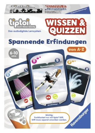 Ravensburger 00750 - tiptoi: Wissen & Quizzen-Spiel - Spannende Erfindungen [ohne Stift]