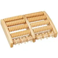 relaxdays Massagerolle Fußmassageroller Holz