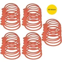 mikken Einkochring 50 Einkochringe 94x108mm für WECK-Gläser RR100 Naturkautschuk, Gummiringe für Weck-Gläser 10 cm
