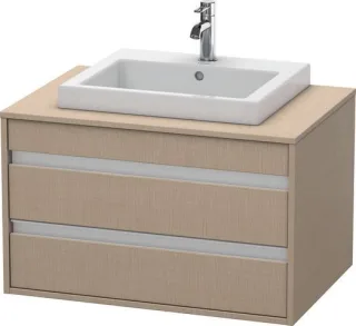 Duravit Ketho Konsolenwaschtischunterbau wandhängend Leinen Matt 800x550x496 mm - KT675407575 KT675407575