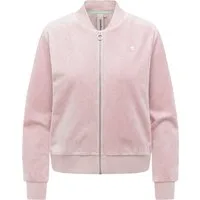 Ragwear Sweatjacke Doron Embossed Kuschelige Alltagsjacke in Samt-Optik