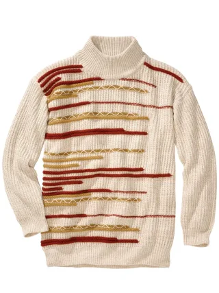 Mey & Edlich Herren Hot Dog Pullover Beige 40 % Wolle, 40 % Baumwolle, 20 % recyceltes Polyamid