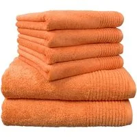 Dyckhoff Handtuch Set Brillant, Walkfrottee (Set, 6-St), mit Streifenbordüre,4 Handtücher (50x100cm), 2 Duschtücher (70x140cm)