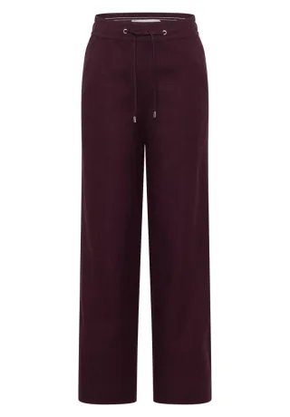Cecil - Wide Leg Hose im Loose Fit aus Leinenmix rot - Gr. - 30