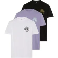 Quiksilver T-Shirt MINIDISCO 3PACK (3-tlg) 3er-Pack, Kurzarm-Design, aus Baumwolle, auch in großen Größen