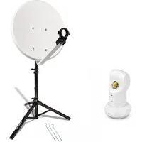 PremiumX mobile Camping Sat Anlage 60cm Antenne Single LNB Stativ SAT-Antenne