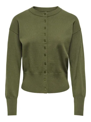ONLY - ONLMIO LS O-NECK BUTTON CARDIGA KNT NOOS Winter Moss - Gr. - S