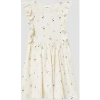 s.Oliver Minikleid Kleid Kurzes Kleid mit All-over-Print und Volantärmeln