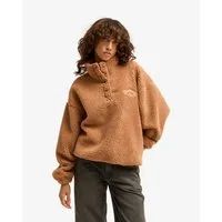 Billabong Fleecepullover RUN THE ROAD mit hohem Stehkragen, Langarm-Design, unifarben, bequeme Passform